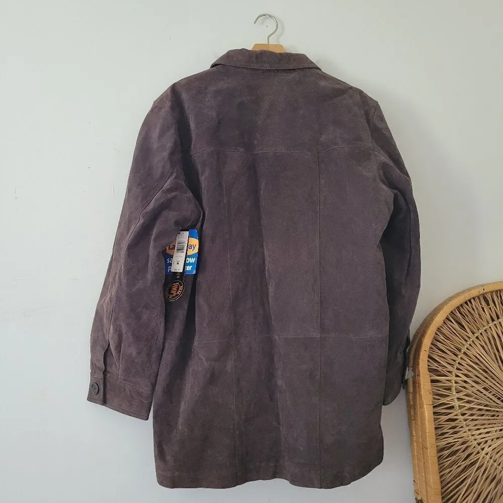 Knightsbridge Leather Coat NWT Brown M